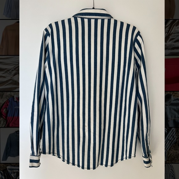 Striped Button up shirt (denim) - Picture 2 of 8